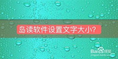 岛读软件如何把软件字体调到最大