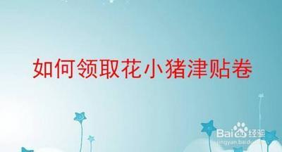 怎么领取花小猪打车券