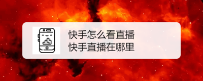 怎么查看快手聊天直播