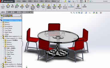 solidworks怎么焊接玻璃面的桌子?