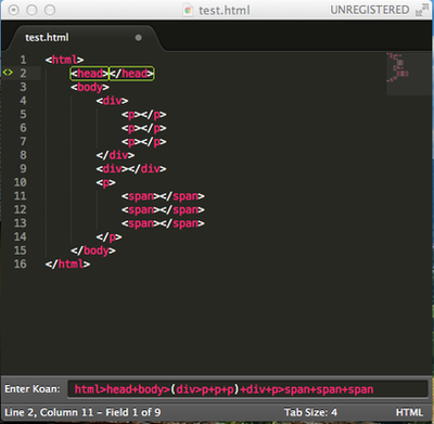 在UlrtraEdit中配置Zen Coding的方法