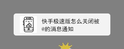快手极速版艾特通知怎么关闭 快手极速版关闭艾特通知的教程