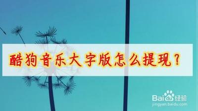 酷狗音乐大字版怎么提现 酷狗音乐大字版提现教程