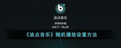 波点音乐怎么设置随机播放 波点音乐设置随机播放教程 波点音乐怎么设置随机播放 波点音乐设置随机播放教程