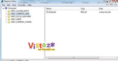 Vista 修改注册表方法删除多余文件