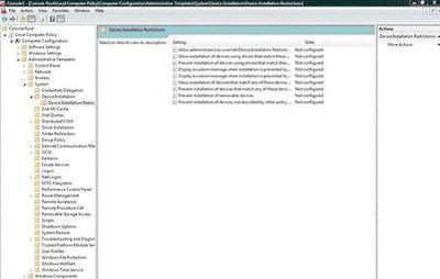 Vista组策略保障USB设备的安全