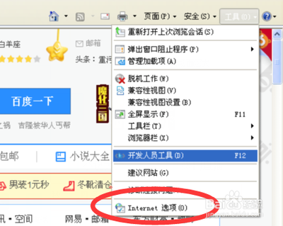 在IE地址栏中输入网址后,在新页面中打开