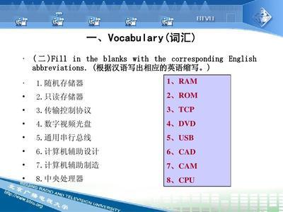 电脑必懂的53个英文单词和缩写 电脑必懂的53个英文单词和缩写