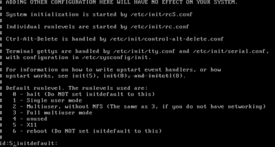 修改/etc/inittab后如何保存退出