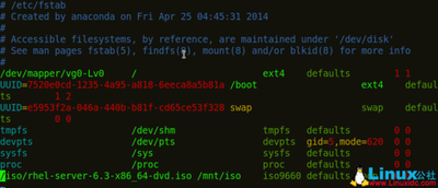fstab 格式