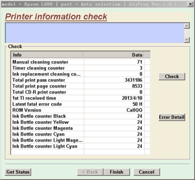 爱普生r330打印机双闪怎么解决