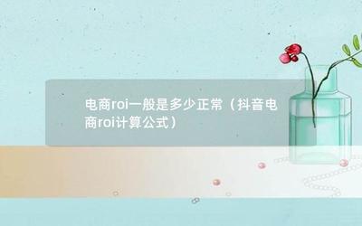 抖音电商ROI是什么意思,电商ROI怎么计算 抖音电商ROI是什么意思,电商ROI怎么计算