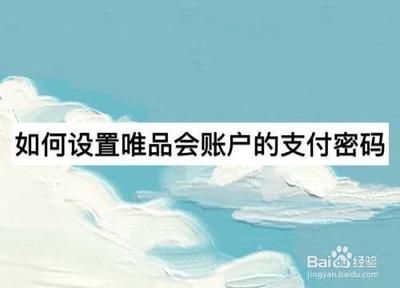 唯品会app怎么设置数字支付密码?