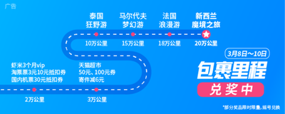 菜鸟裹裹提高里程的方法