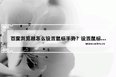 百度浏览器怎么设置鼠标手势?
