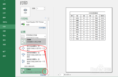 打印时怎样缩到一页