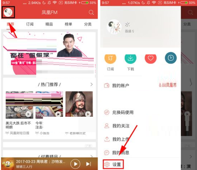 凤凰电台app在线播放音质怎么设置?