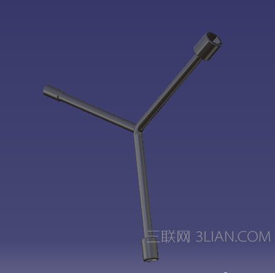 CATIA怎么设计一个三叉套筒的零件模型?