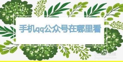 ipad上QQ公众号在哪里