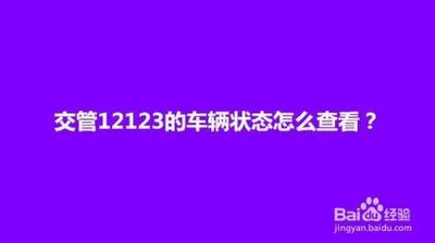 交管12123怎么查询机动车状态信息?
