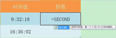 Excel表格怎么使用SECOND函数?