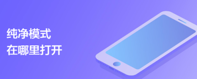 纯净模式在哪里找