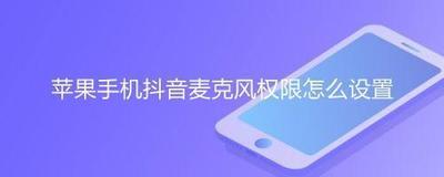 抖音怎么开启麦克风权限