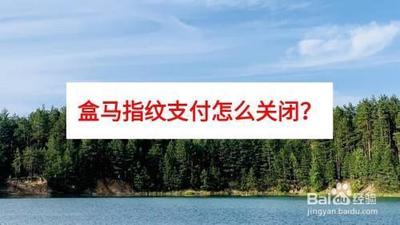 盒马如何关闭指纹支付
