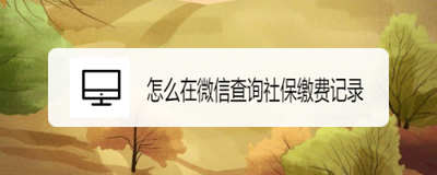 我的社保缴费记录查询，微信上查询个人社保缴费记录