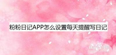 粉萌日记怎么设置提醒写日记时间