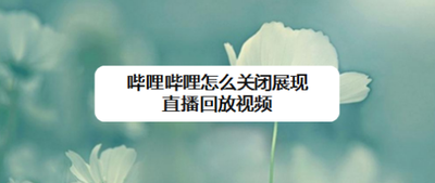 哔哩哔哩怎么关闭展现直播回放视频
