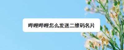 哔哩哔哩怎么发送二维码名片