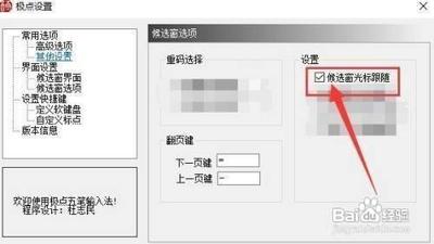 极点五笔怎么让光标跟随候选窗