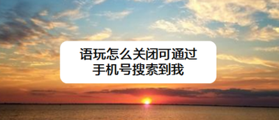 语玩怎么关闭可通过手机号搜索到我